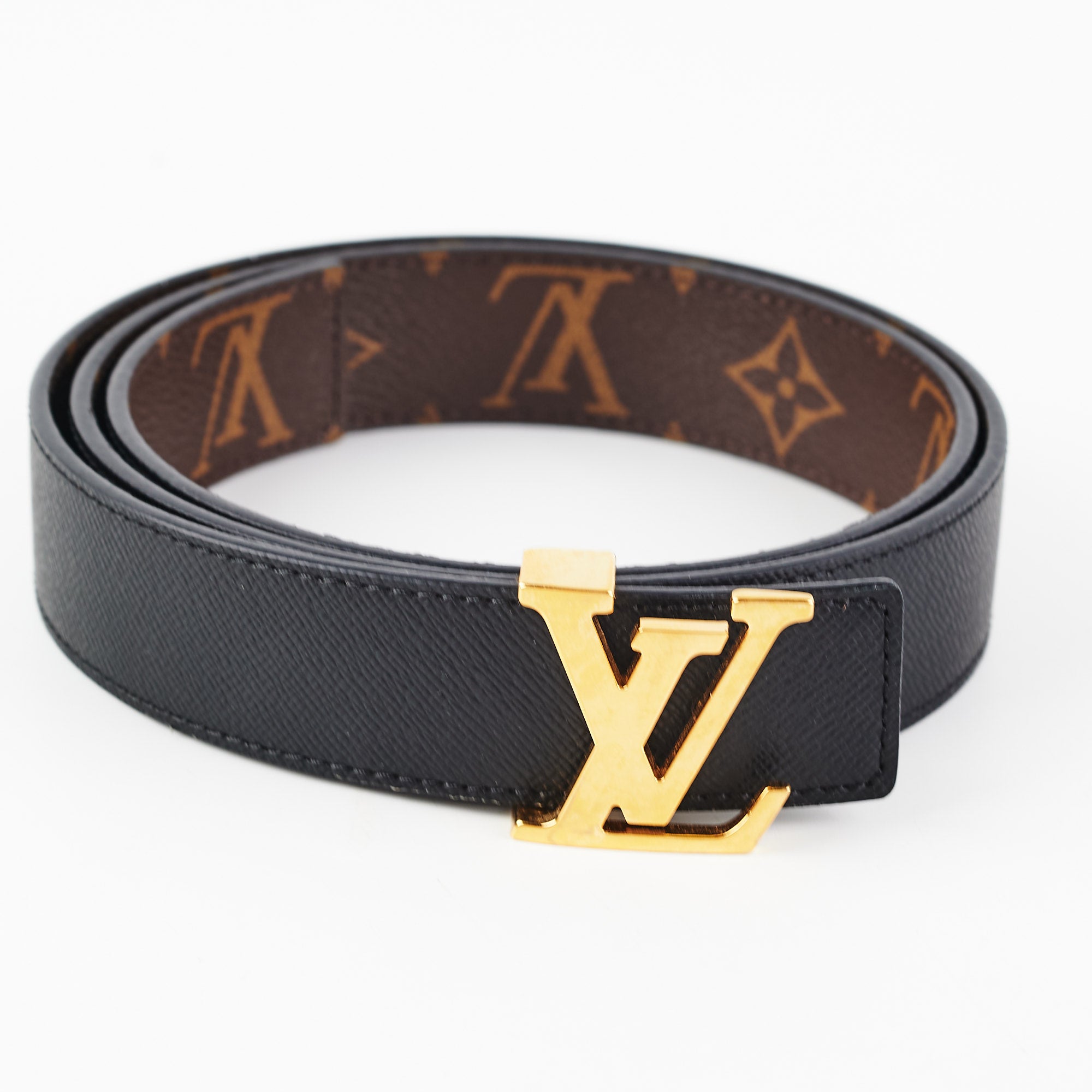 Louis Vuitton Reversible Belt Monogram/Black 85 - THE PURSE AFFAIR