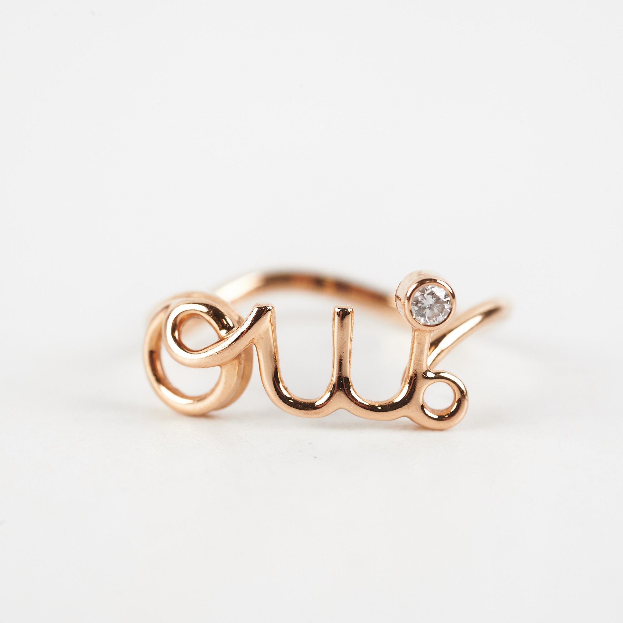 Gold OUI Ring French Word Wire Adjustable Band Ring Yes I Do  Etsy