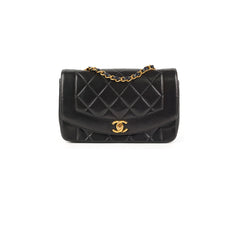 Chanel Small Diana GHW Black