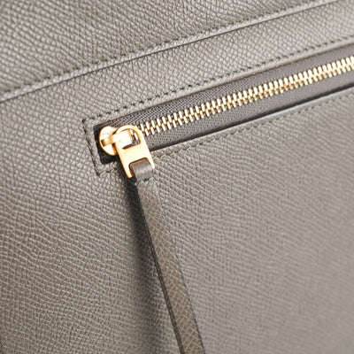 Celine Mini Belt Bag in Grained Calfskin Grey - THE PURSE AFFAIR