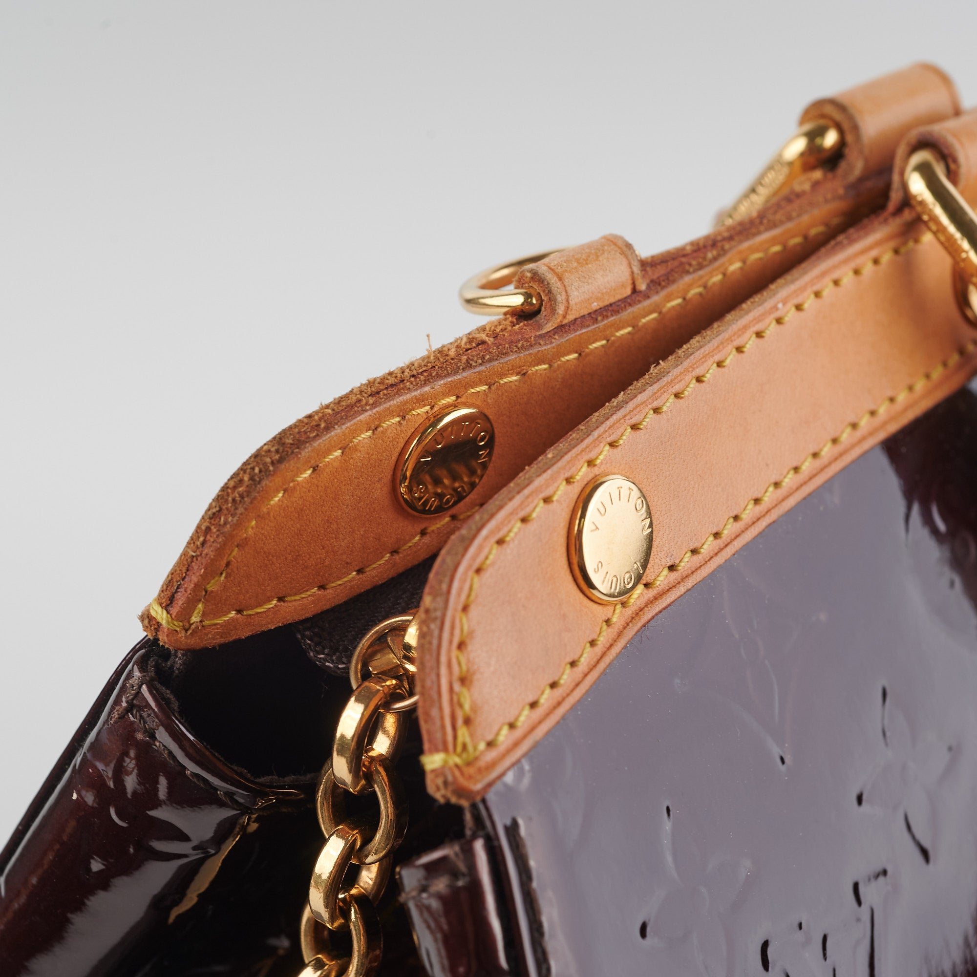 Louis Vuitton Brea Monogram Vernis GM Amarante in Patent Leather/Vachetta  with Brass - US