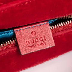 Gucci Velvet Small Marmont Camera Bag Red