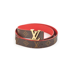 Louis Vuitton x Supreme Ultra Rare Red 100/40 Monogram Initiales Belt  118lv27 For Sale at 1stDibs