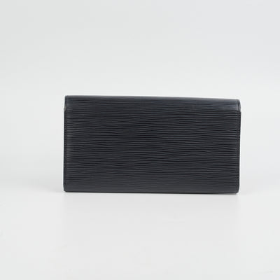 Louis Vuitton Slender Wallet Epi Noir Black in Leather - US