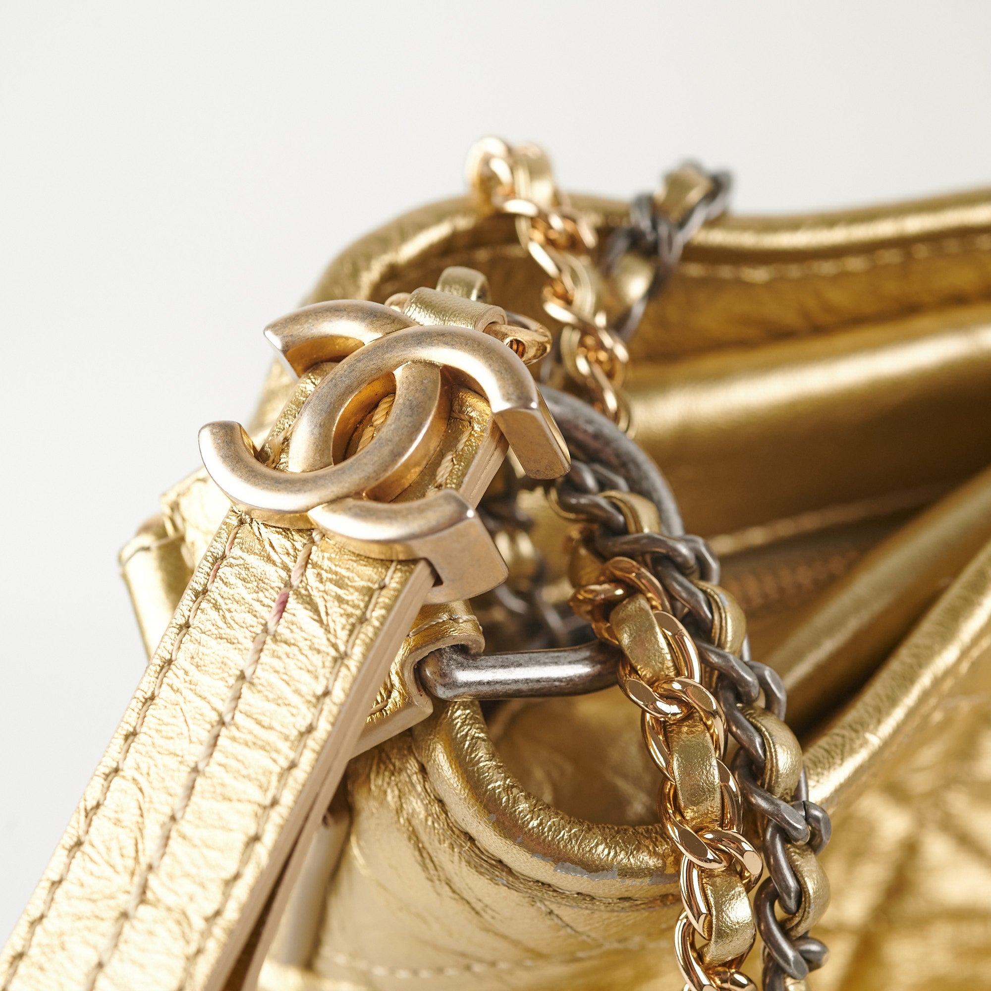 Chanel Gabrielle Hobo Shoulder Bag Gold