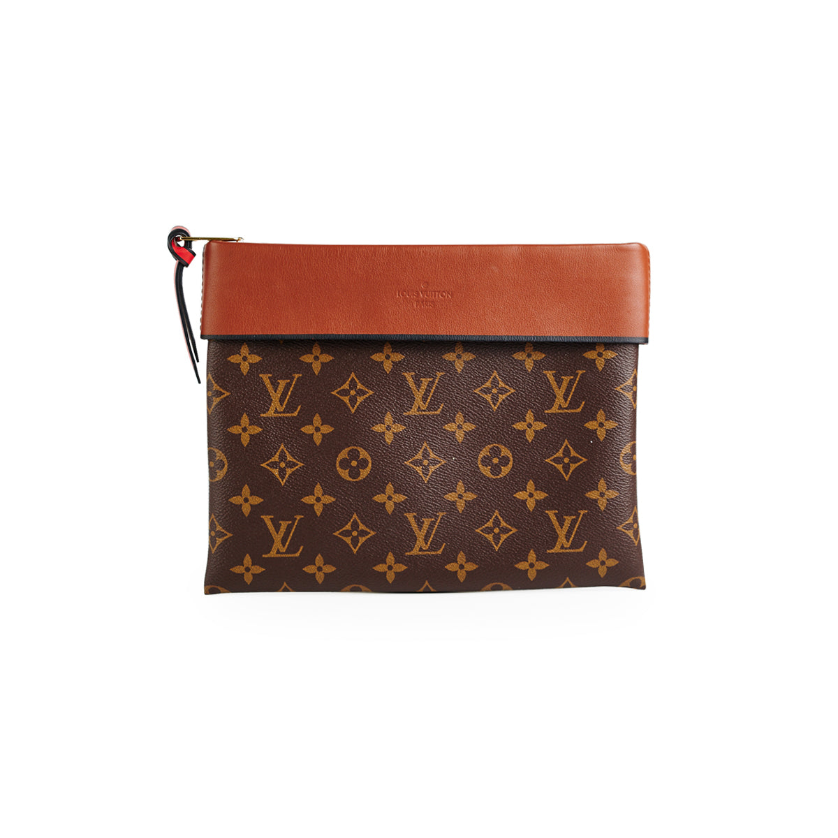 Saint-louis leather clutch bag Louis Vuitton Brown in Leather - 22882825