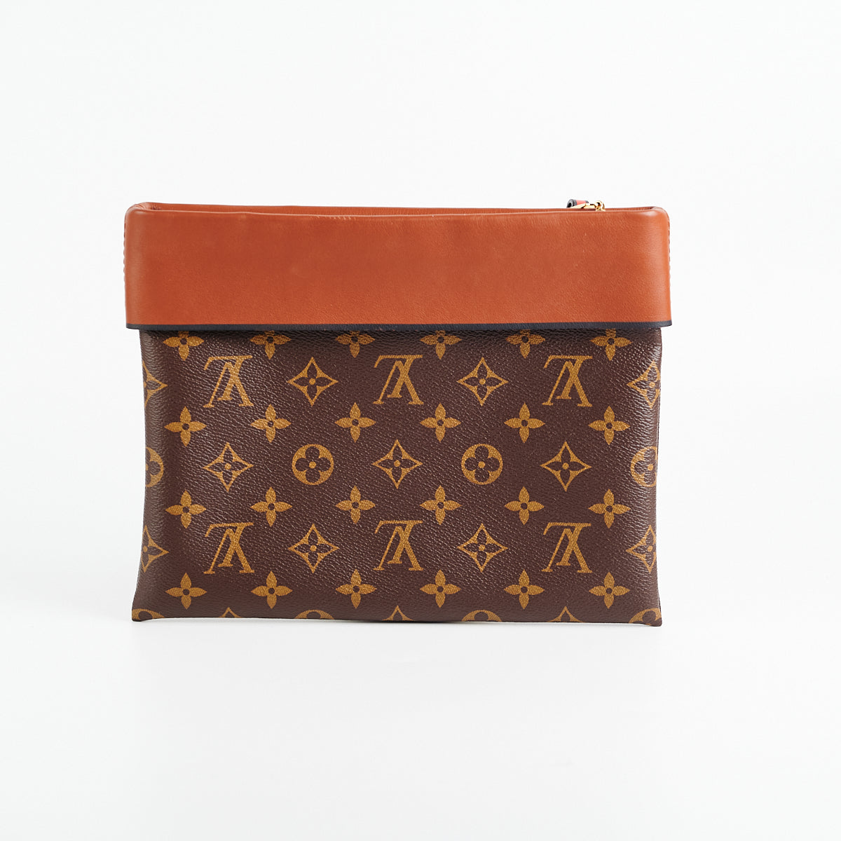 Leather clutch bag Louis Vuitton Brown in Leather - 35082364