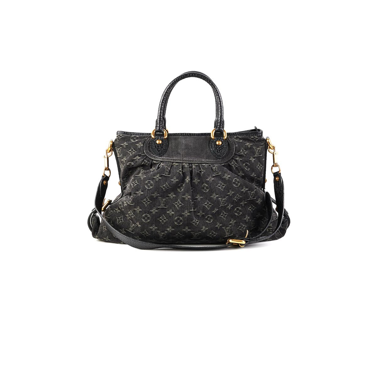 Louis Vuitton black denim Neo Cabby MM at Jill's Consignment