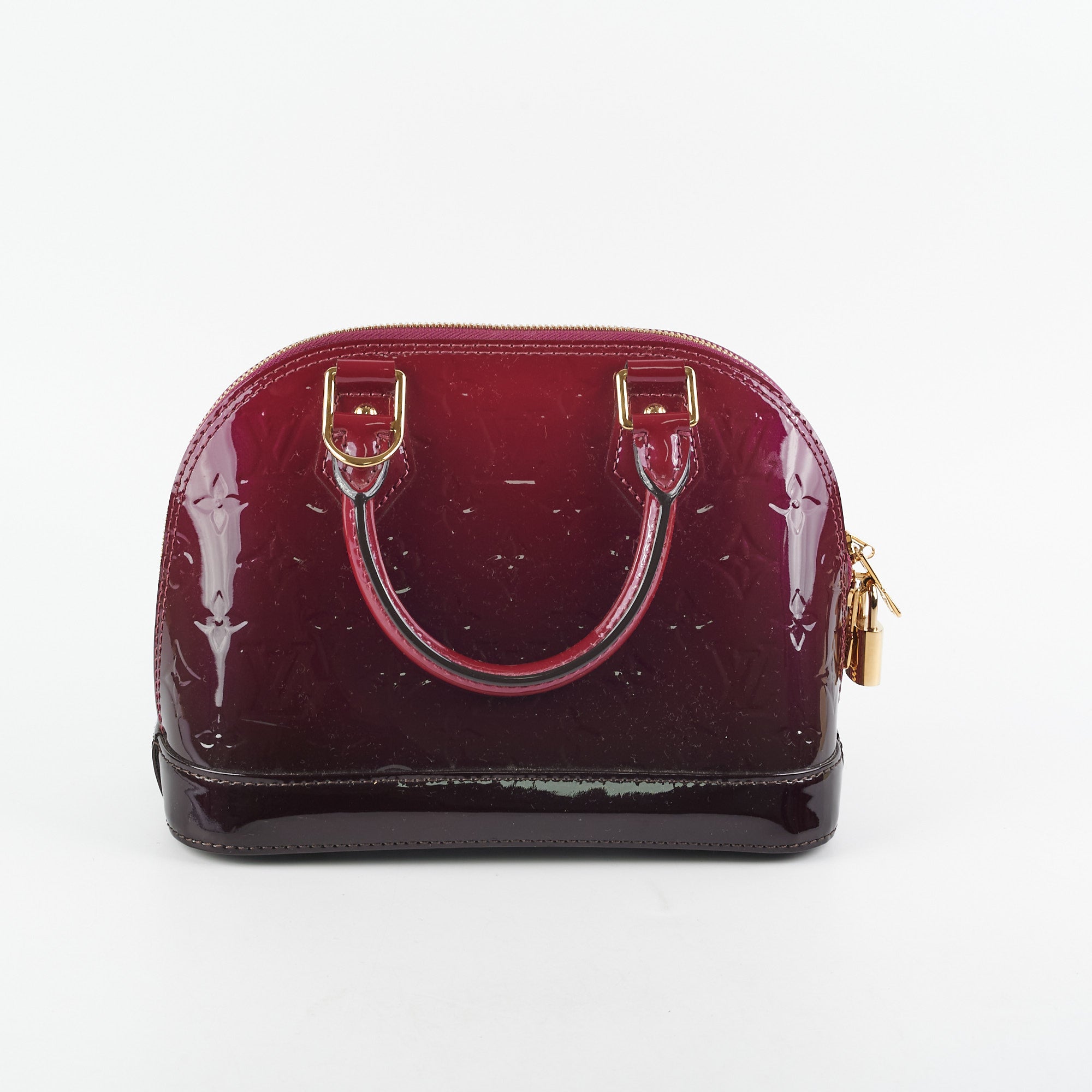 Alma bb leather handbag Louis Vuitton Burgundy in Leather - 32506723