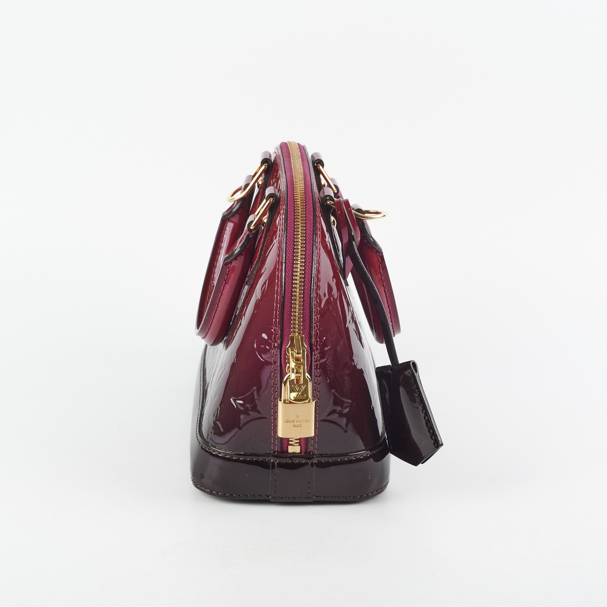 Alma bb leather handbag Louis Vuitton Burgundy in Leather - 32814771