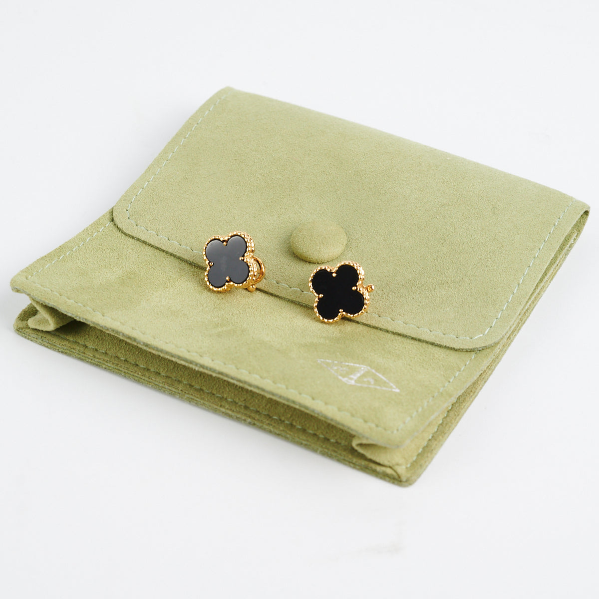 Van Cleef & Arpels Vintage Onyx Gold Earrings - THE PURSE AFFAIR