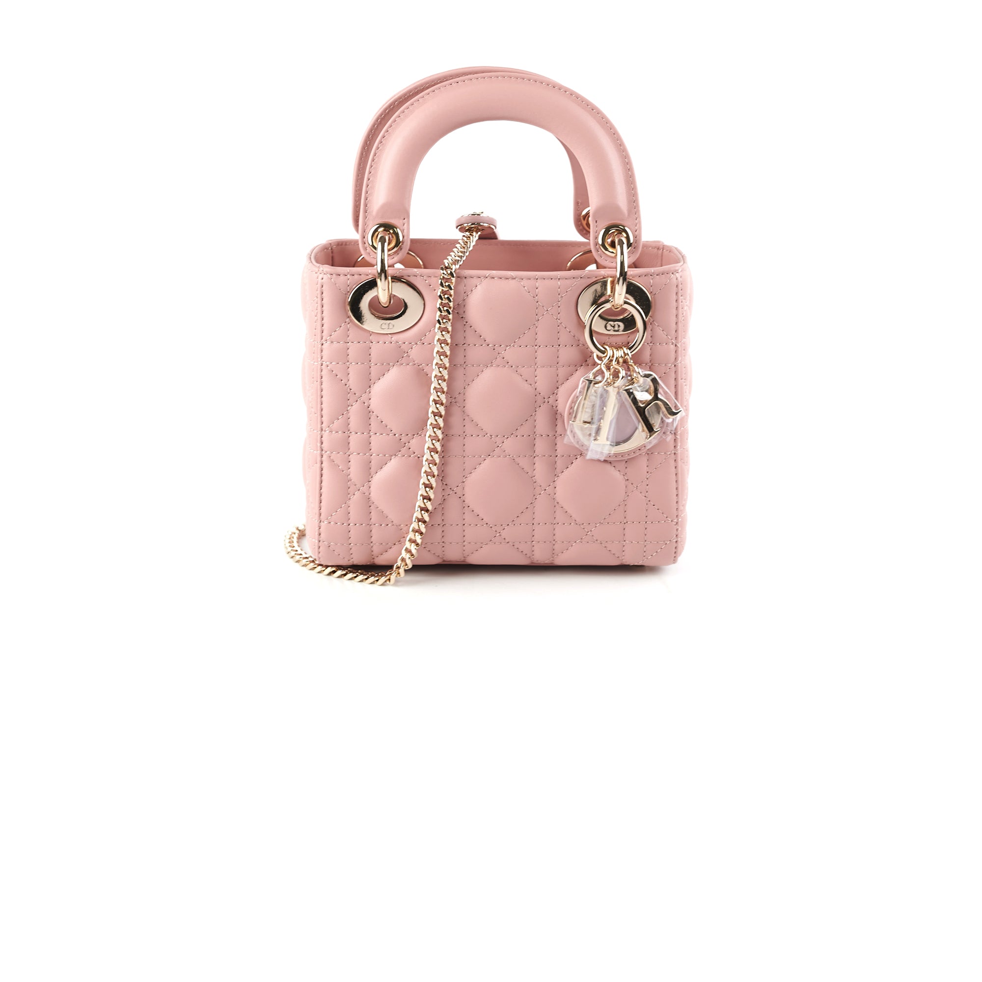 Dior Pink Mini Cannage Lady Dior Nylon Satchel Cloth ref.231381 - Joli  Closet