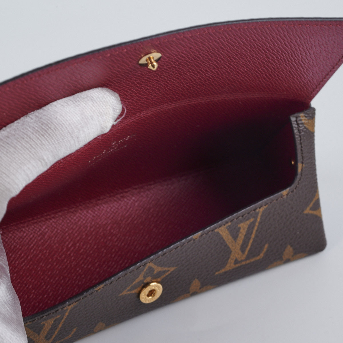 Louis Vuitton Monogram Leather Glasses Case Brown 18x8x1.8cm Free Shipping