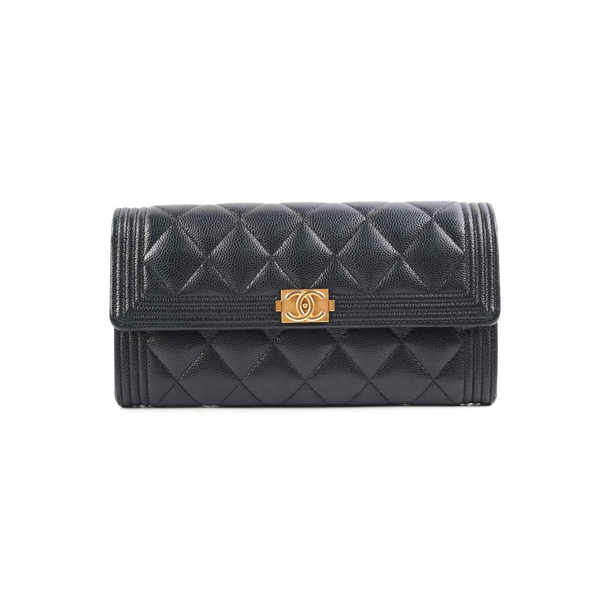 Chanel long wallet black 