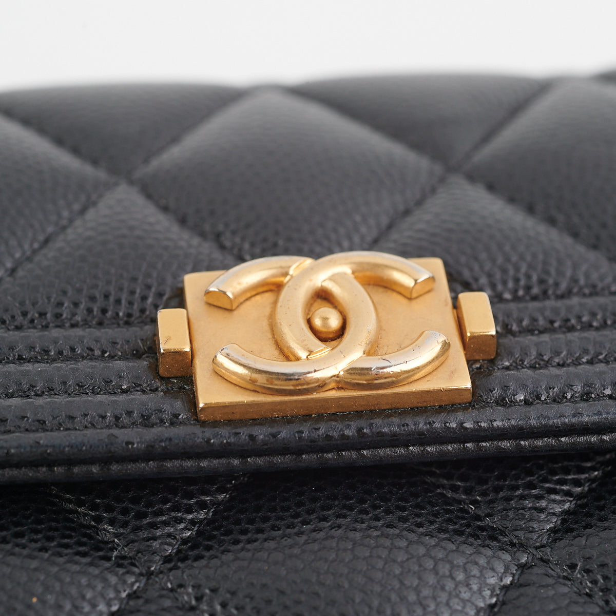 Chanel Boy Flap Long Wallet in Black Caviar AGHW