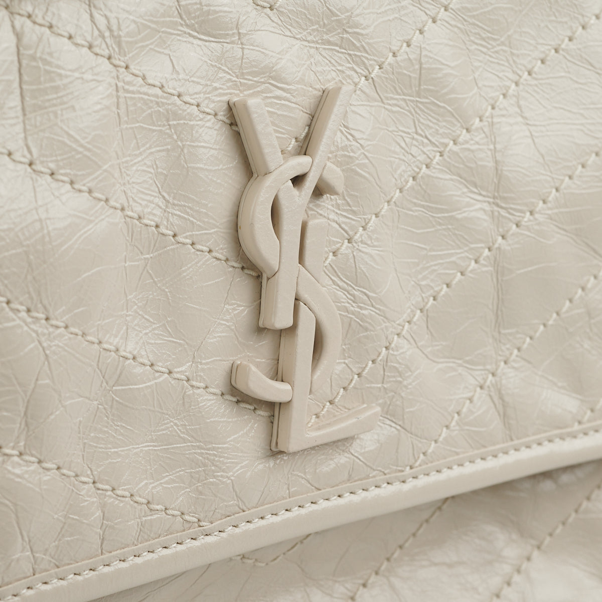 Saint Laurent Niki Bill Pouch In Crinkled Vintage Leather