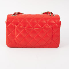 Chanel Quilted Mini Rectangular Red (orange undertone)