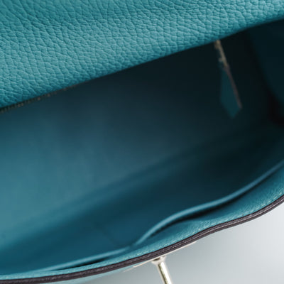 Hermès Kelly 28 bag in 3 colors Blue Leather ref.31166 - Joli Closet