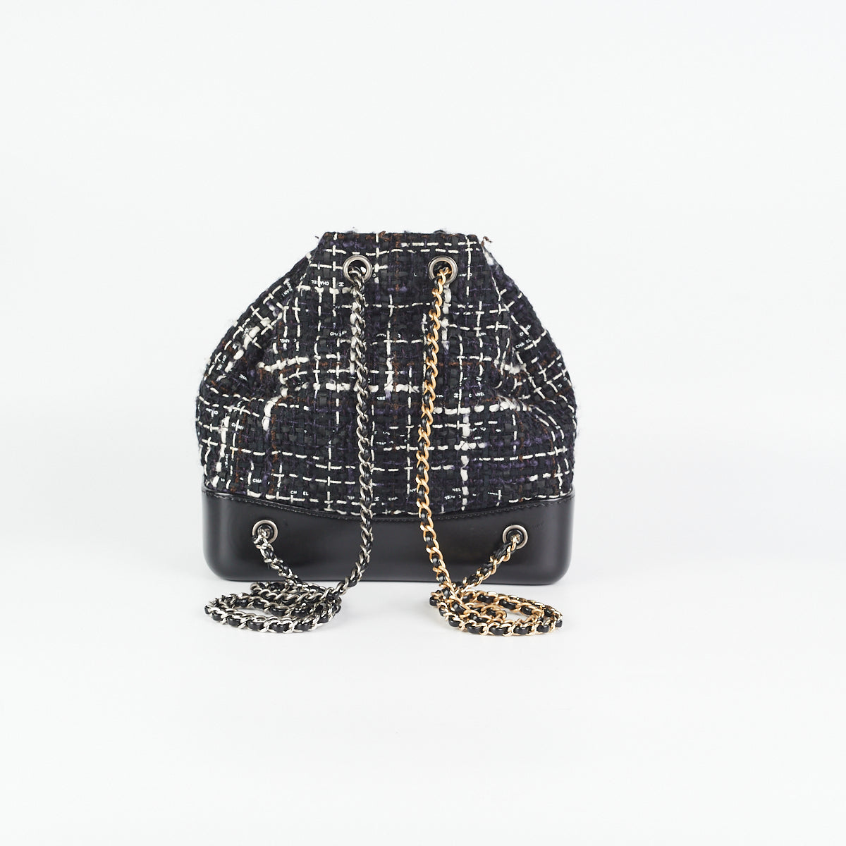Gabrielle Chanel backpack in leather and tweed! Black ref.174003