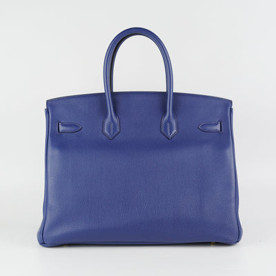 Hermes Kelly 25 Blue Saphir C Stamp - THE PURSE AFFAIR