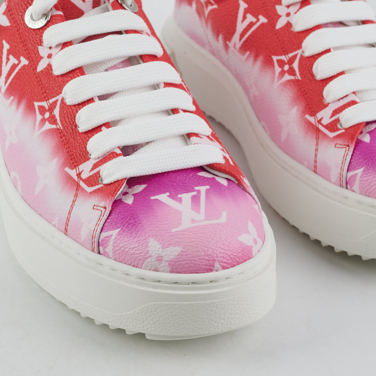 Louis Vuitton, Shoes, Size 8539 Authentic Louis Vuitton Time Out Sneaker  Red And Pink