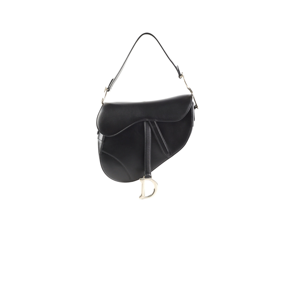 Dior Medium Smooth Calfskin Saddle Bag Black  THE PURSE AFFAIR
