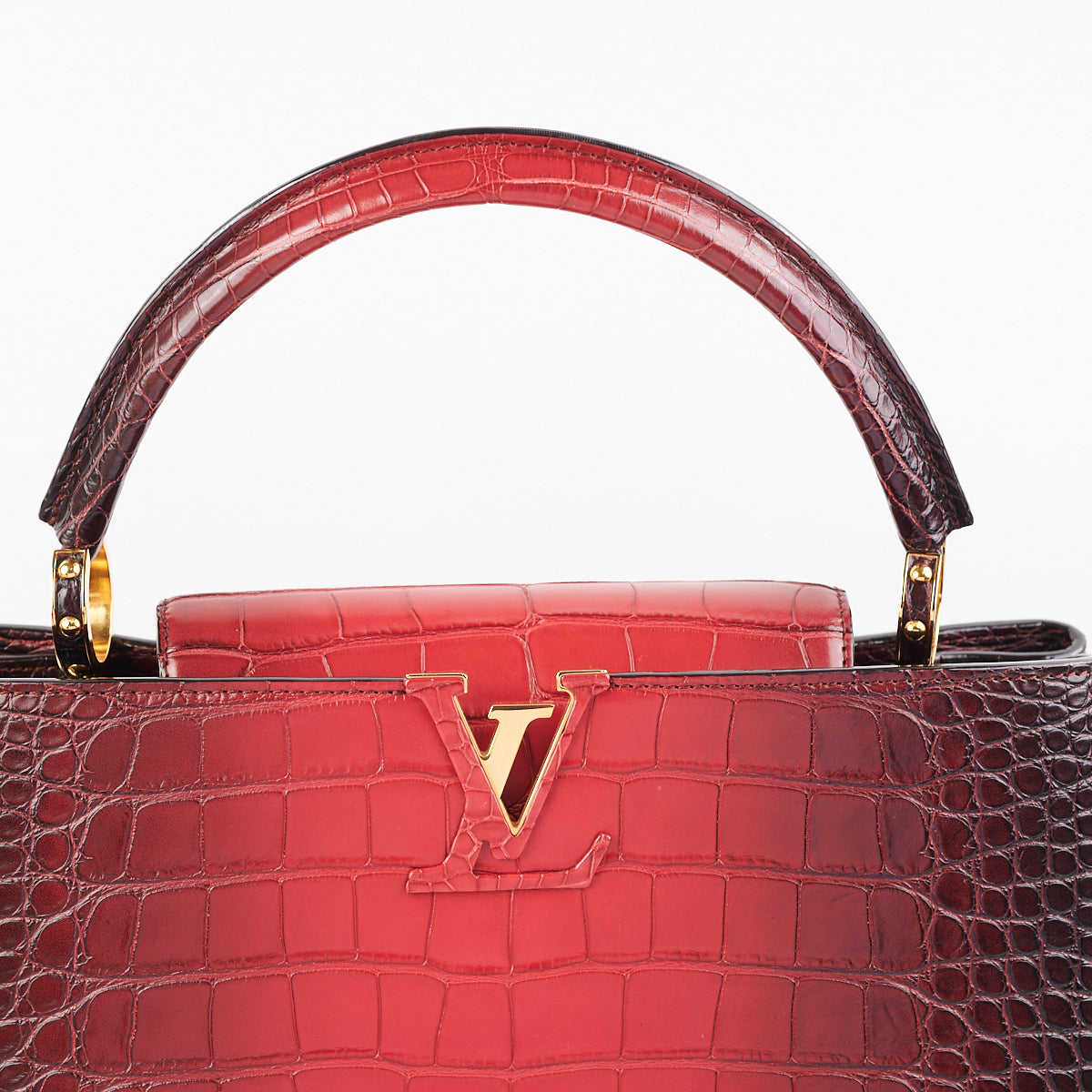 Louis Vuitton Capucines GM, Taurillon, Red SHW - Laulay Luxury