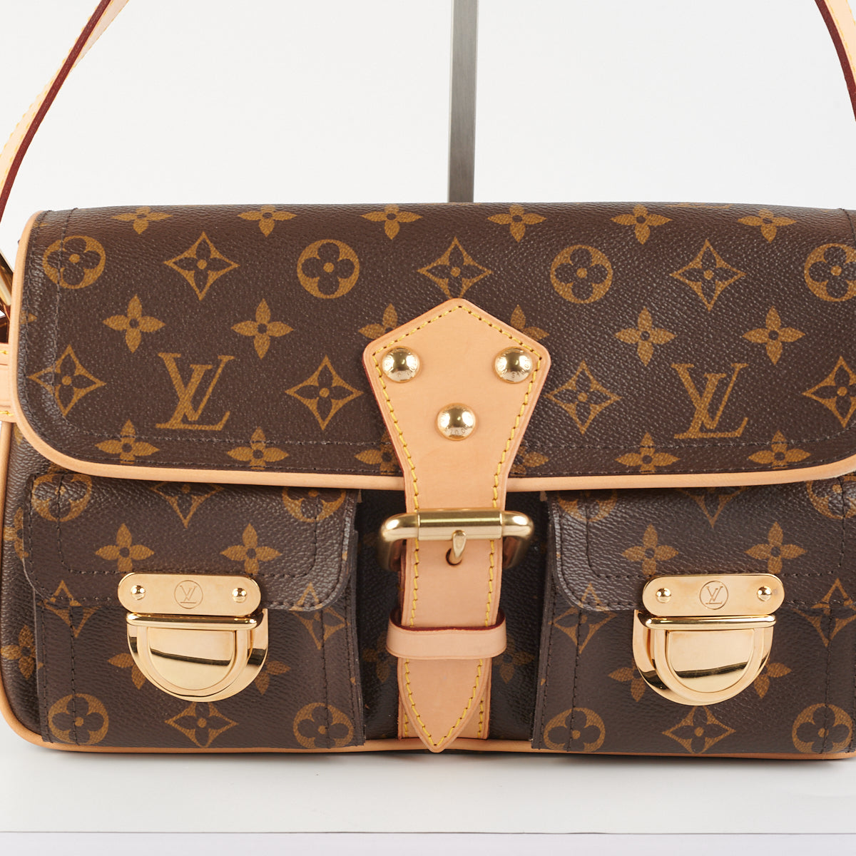 Louis Vuitton Hudson Handbag Monogram Canvas PM Brown 2398981