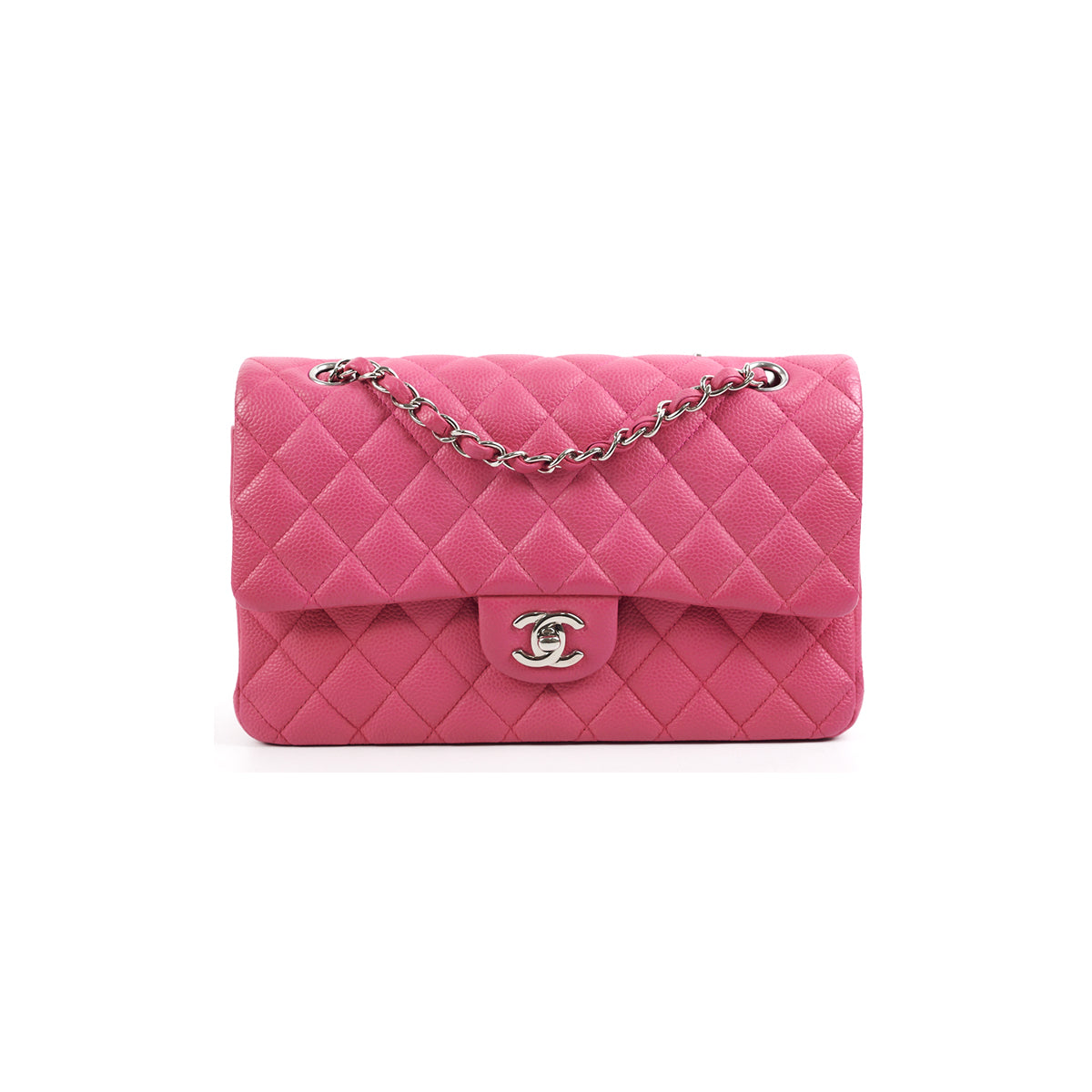 Chanel Classic Double Flap Quilted Medium Pale Pink  US