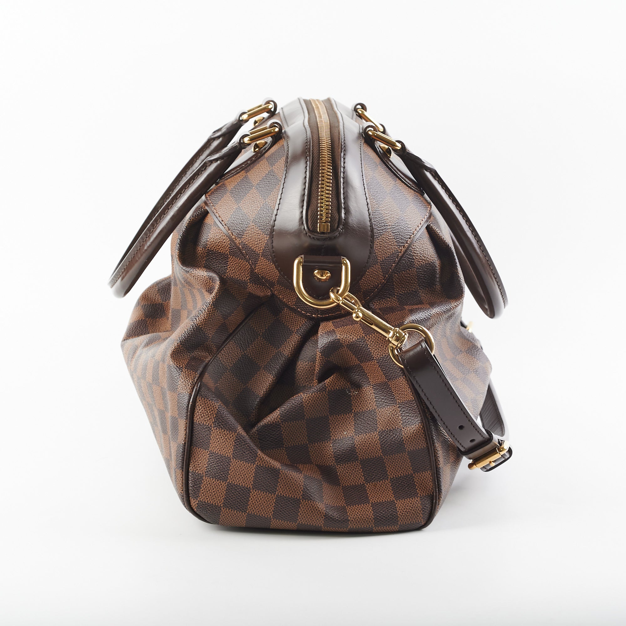LV Trevi GM Brown Damier Ebene Coated Canvas/Calf leather with