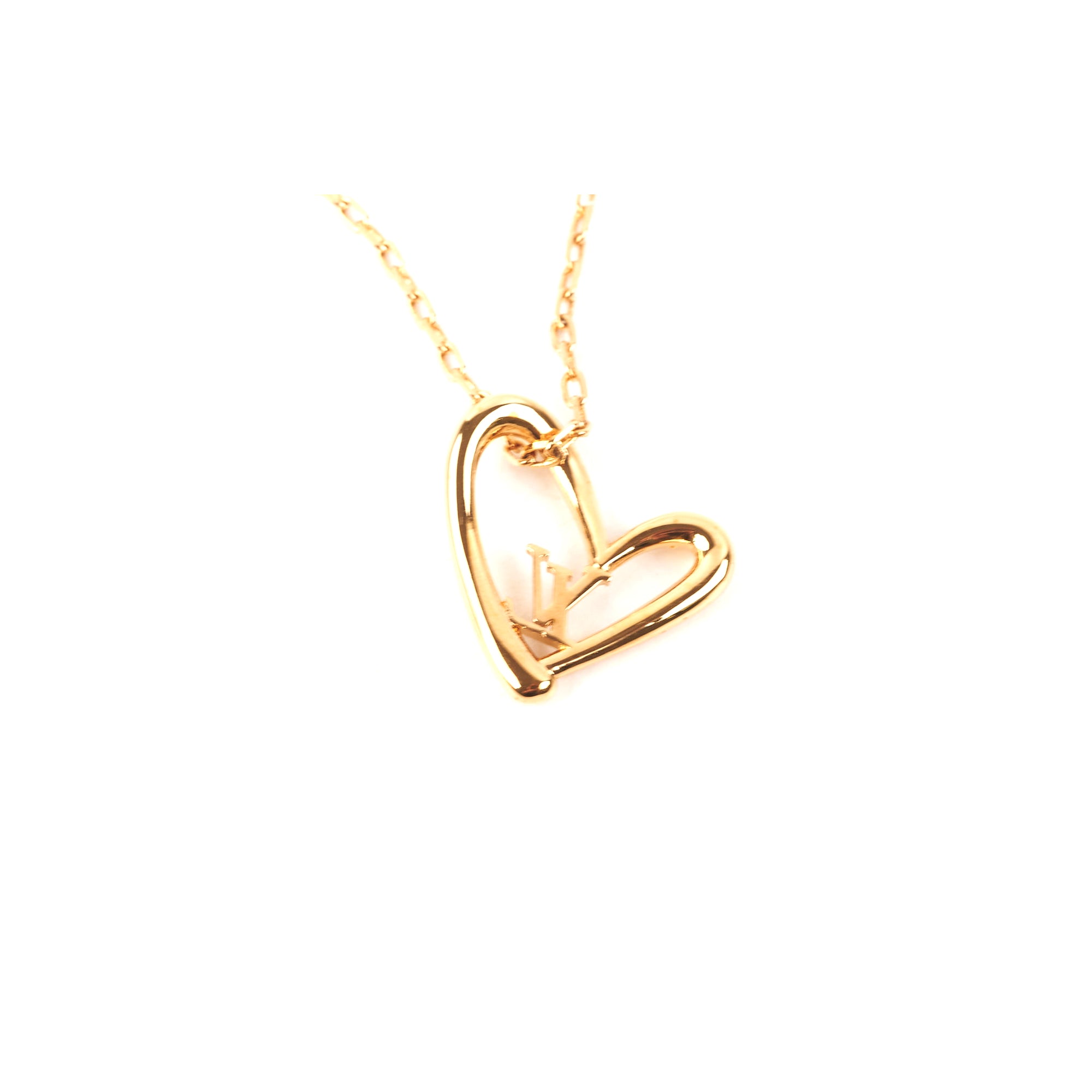 Louis Vuitton Limited Edition Heart Necklace Fall In Love Gold