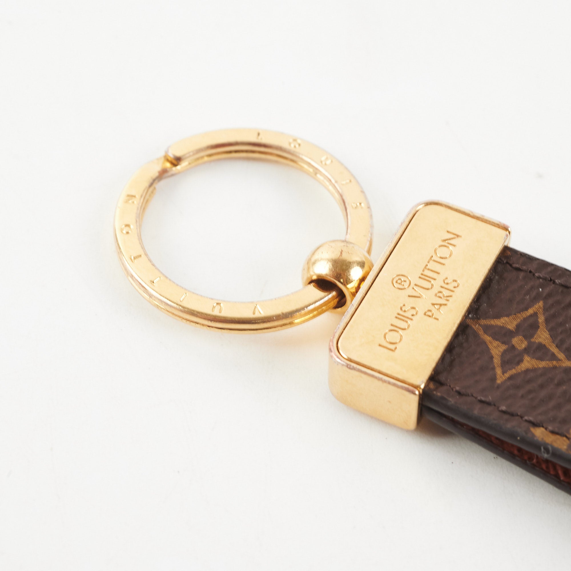 Louis Vuitton Monogram Dragonne Key Holder - Gold Keychains