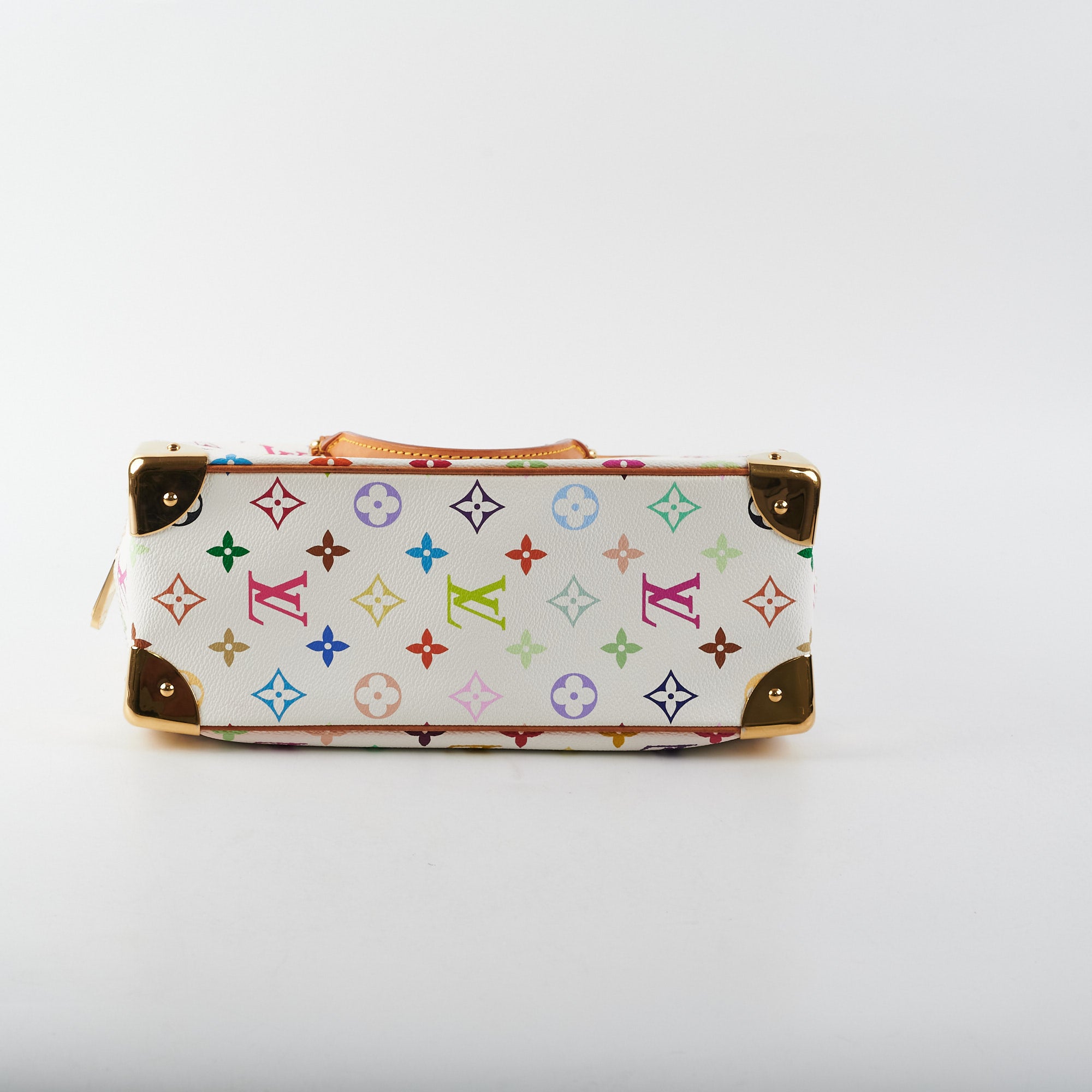 Authentic Louis Vuitton White Multicolor Trouville Handbag – Paris Station  Shop