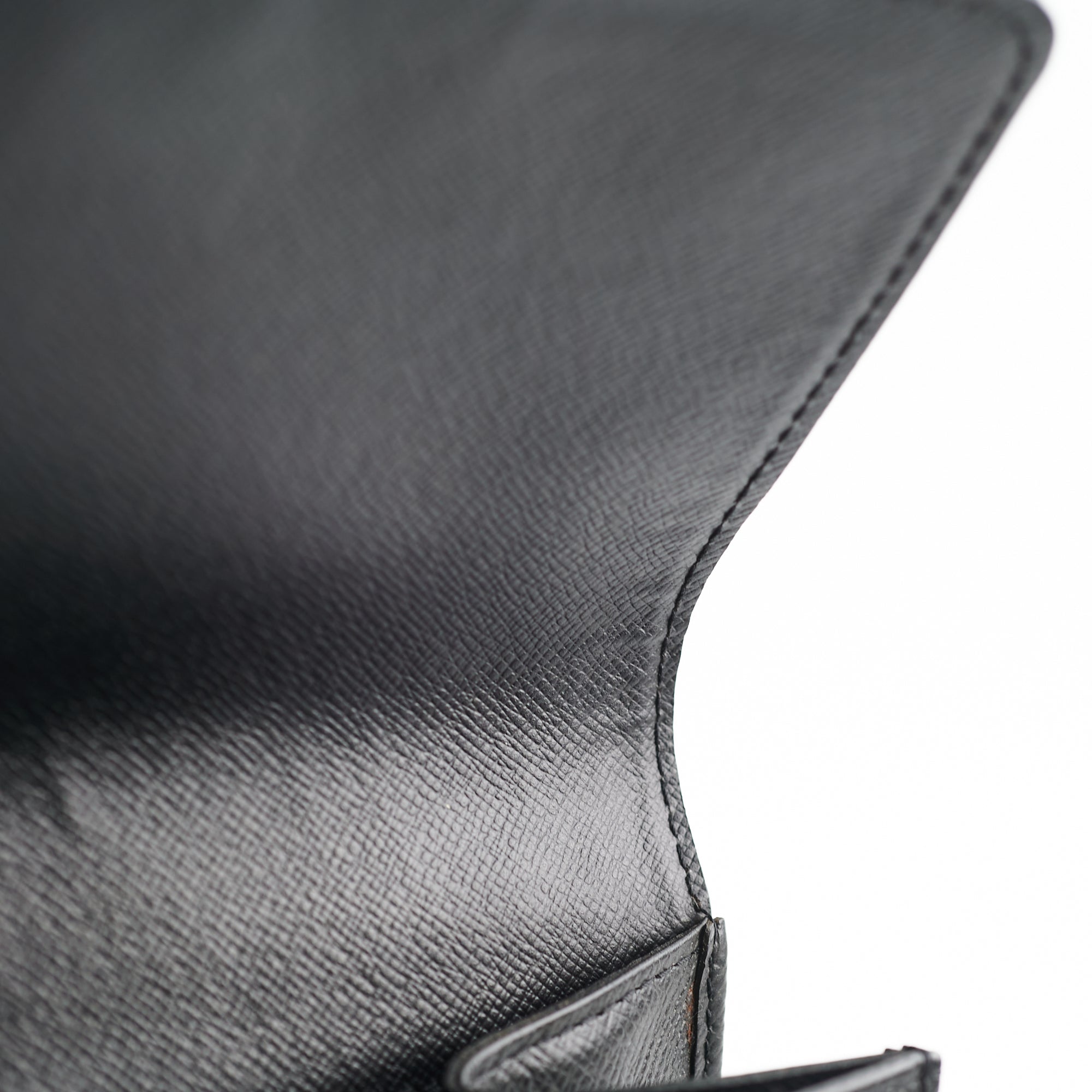 Authentic Pre-owned Louis Vuitton Taiga Ardoise Black Pochette Selenga Clutch Bag M30782 150718
