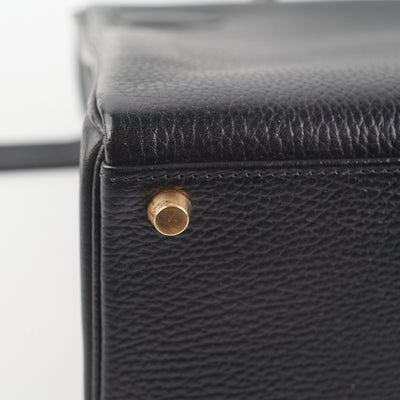 Vintage Hermes Kelly 40 in Noir Ardennes from 2000 Available