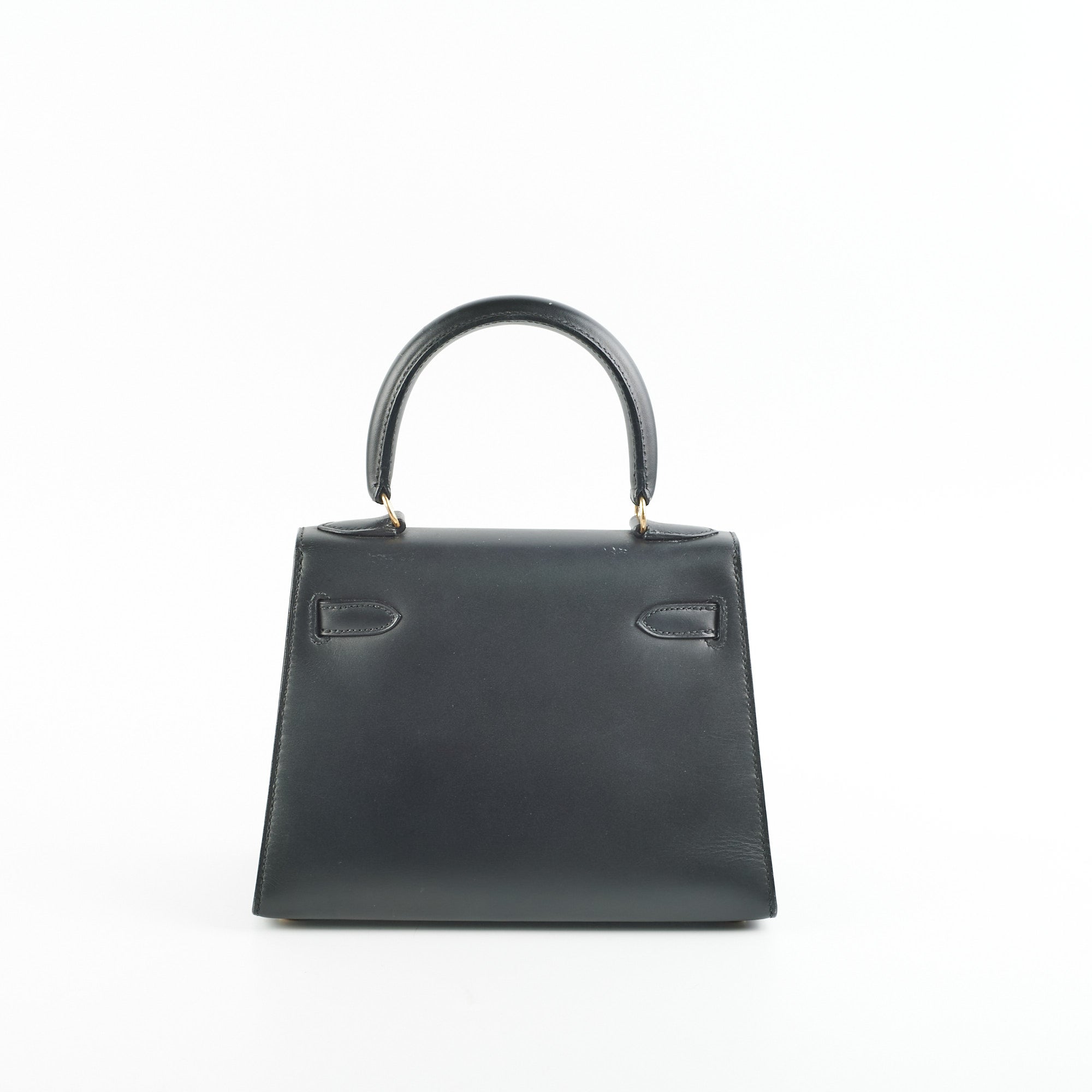 Kelly mini leather handbag Hermès Black in Leather - 35400605