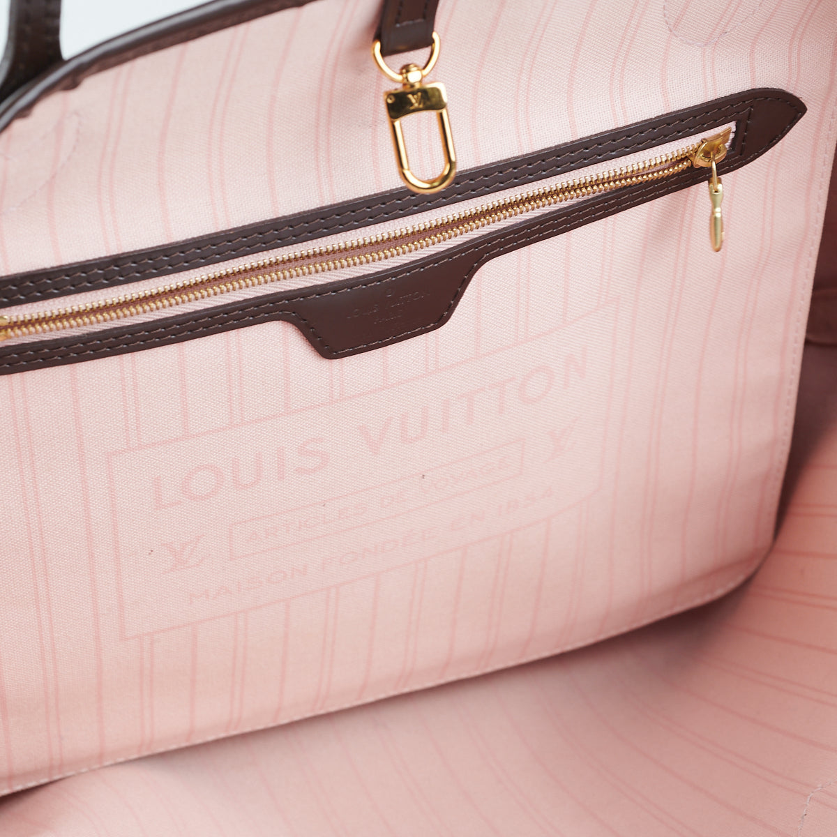 Louis Vuitton Damier Ebene Ballerine Pink Neverfull MM Tote Bag 72lv22 –  Bagriculture