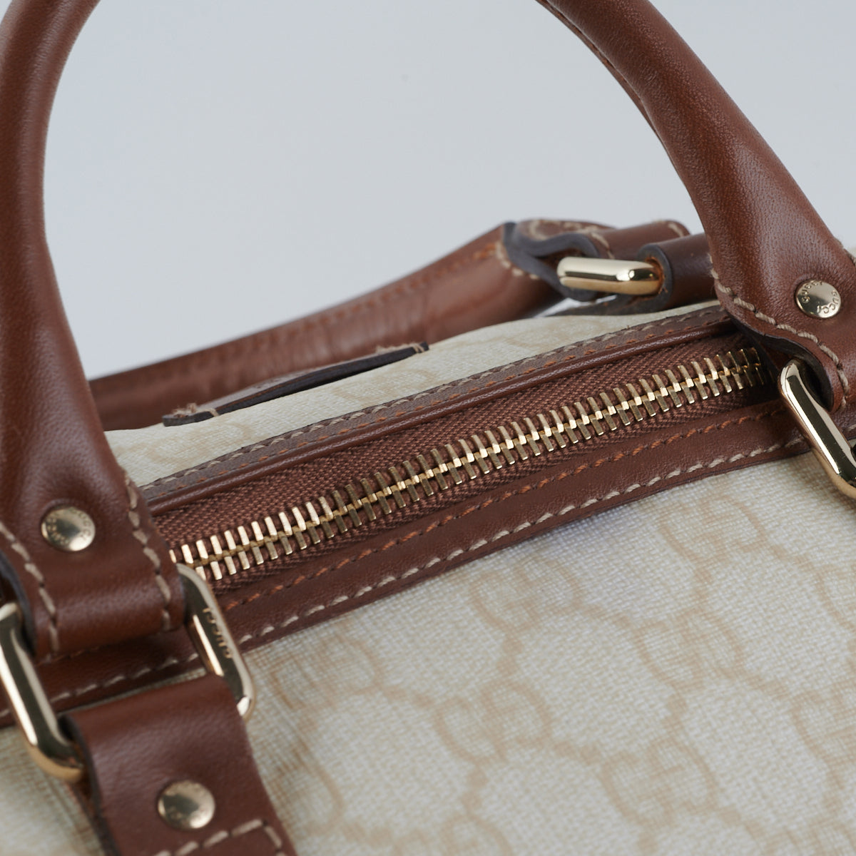 Boston leather handbag Gucci Beige in Leather - 31221812