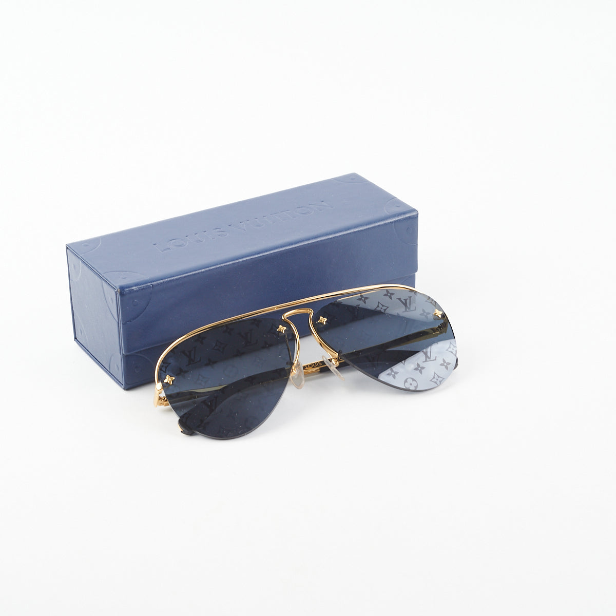Louis Vuitton Sunglasses LV Ash Monogram SilverBlue  FW20 Mens  US