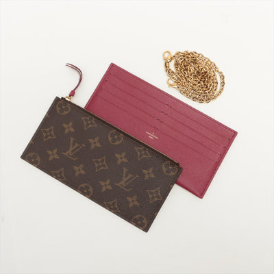 LOUIS VUITTON Felicie Zippered Monogram Canvas Insert Pouch Brown-US