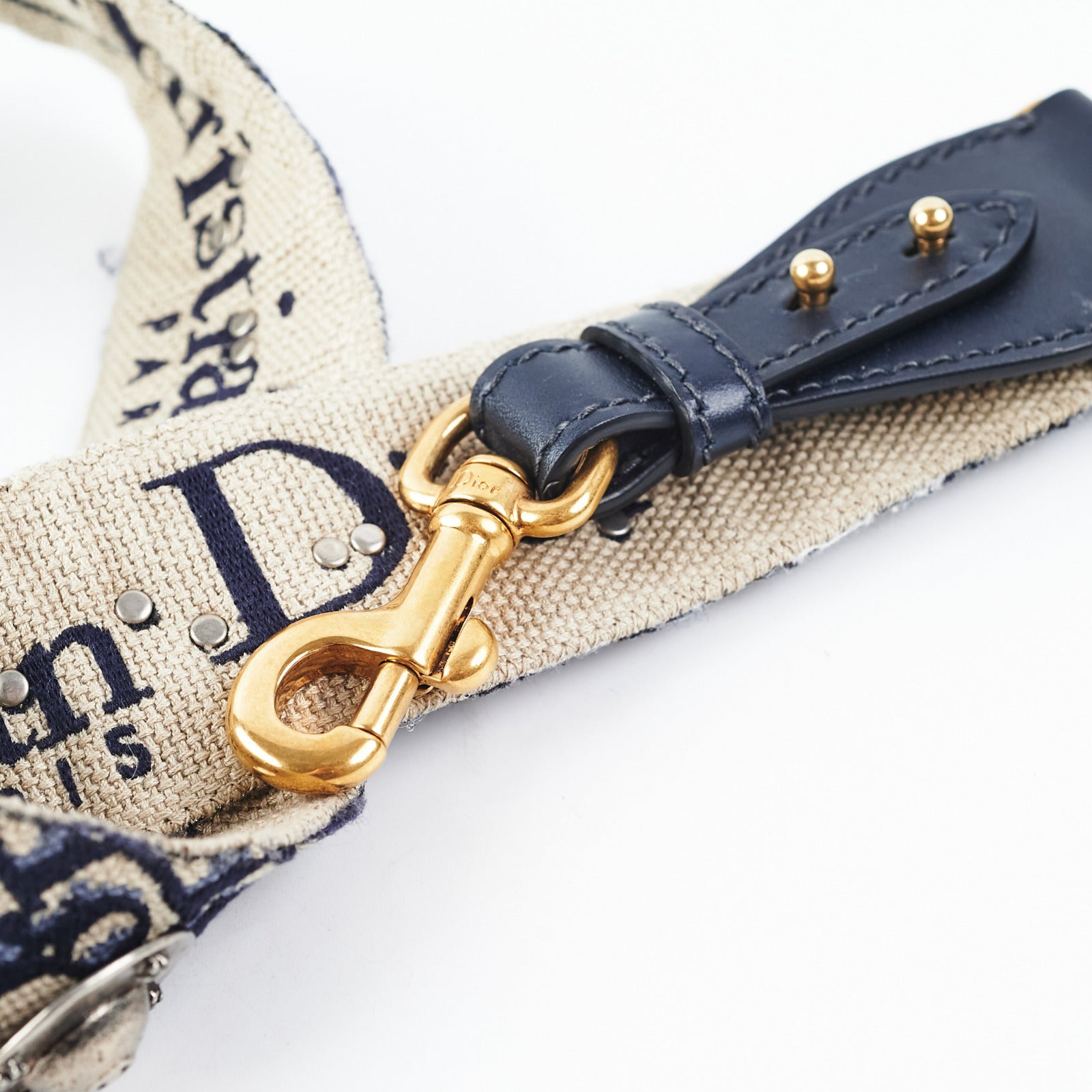 Christian Dior Oblique Studded Bag Strap - Blue Bag Accessories,  Accessories - CHR340126